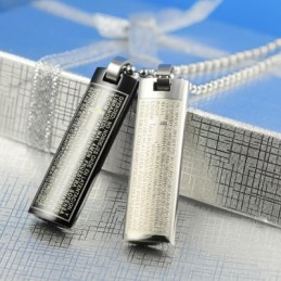 Collar Con Colgante De Titanio Con Texto Bíblico "Amor En El Cielo"