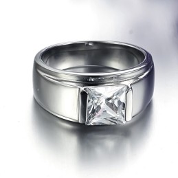 Anillo De Titanio Femenino Con Diamantes De Imitación Para Disfrutar De Una Alta Reputación En El País Y En El Extranjero.