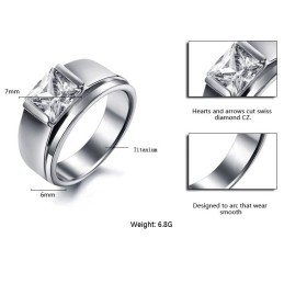 Anillo De Titanio Femenino Con Diamantes De Imitación Para Disfrutar De Una Alta Reputación En El País Y En El Extranjero.