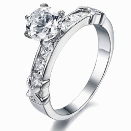 Anillo De Titanio Para Mujer Con Diamantes De Imitación, Calidad Y Cantidad Garantizadas