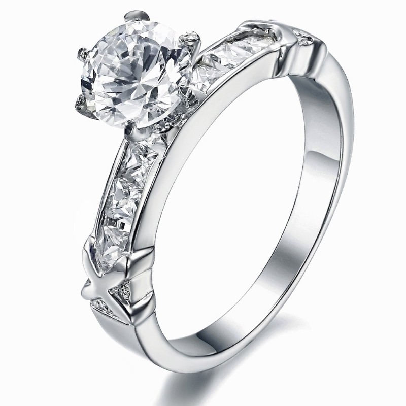 Anillo De Titanio Para Mujer Con Diamantes De Imitación, Calidad Y Cantidad Garantizadas