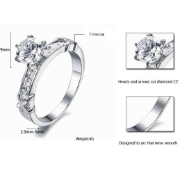 Anillo De Titanio Para Mujer Con Diamantes De Imitación, Calidad Y Cantidad Garantizadas