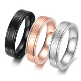 Anillo De Titanio Negro Para Mujer De Calidad Confiable