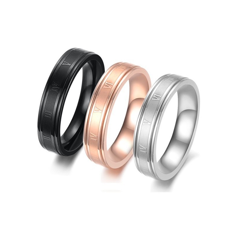 Anillo De Titanio Negro Para Mujer De Calidad Confiable