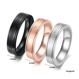 Anillo De Titanio Negro Para Mujer De Calidad Confiable