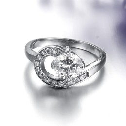 Anillo De Titanio Femenino De Alta Calidad Con Diamantes De Imitación