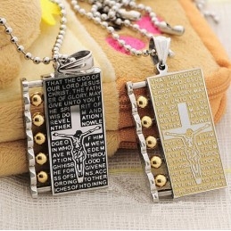 Collar Con Colgante De Titanio "Blessing Sweetheart Lovers"
