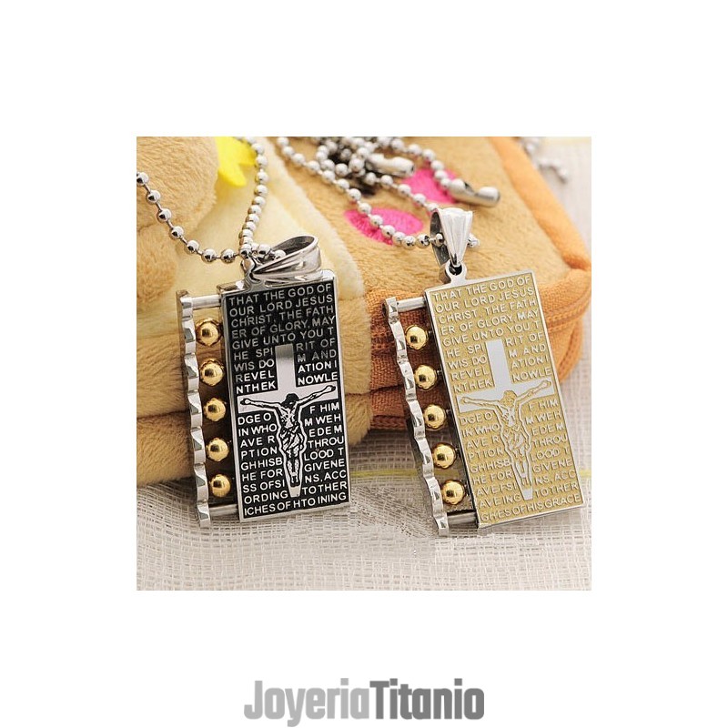 Collar Con Colgante De Titanio "Blessing Sweetheart Lovers"