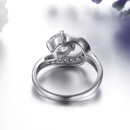 Anillo De Titanio Femenino De Alta Calidad Con Diamantes De Imitación