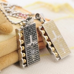 Collar Con Colgante De Titanio "Blessing Sweetheart Lovers"