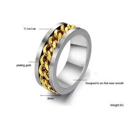 Anillo De Titanio Masculino De Calidad Superior