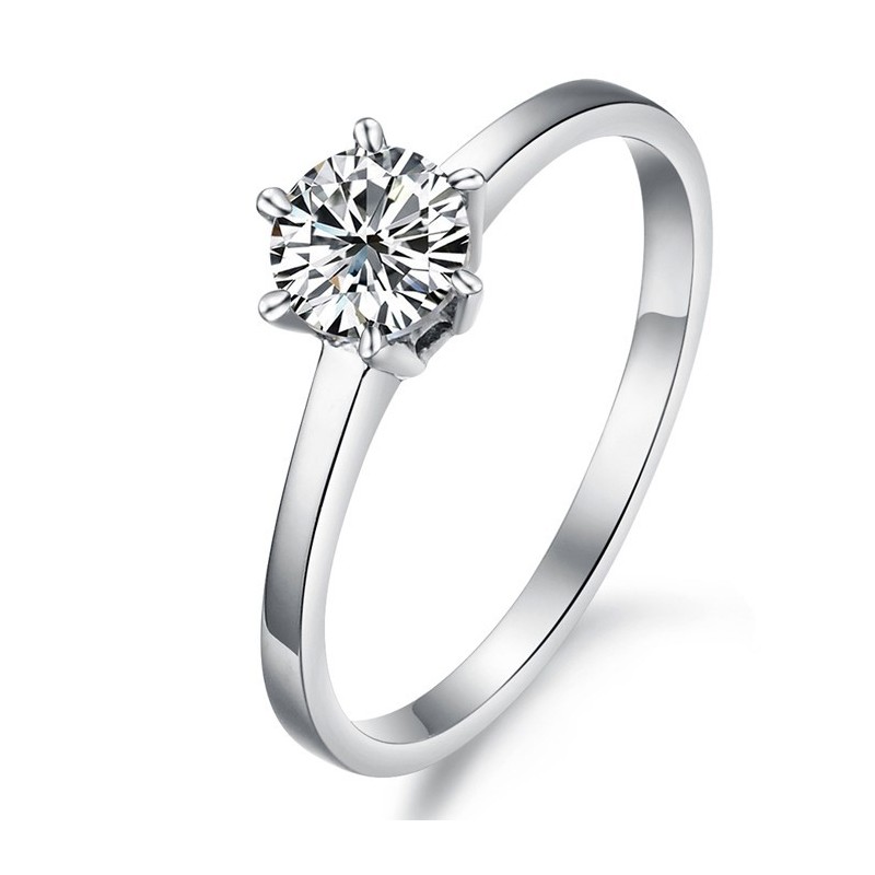 Anillo De Titanio Femenino Con Diamantes De Imitación, Completo En Especificaciones.