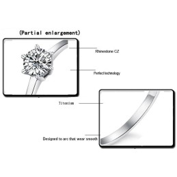 Anillo De Titanio Femenino Con Diamantes De Imitación, Completo En Especificaciones.