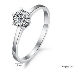 Anillo De Titanio Femenino Con Diamantes De Imitación, Completo En Especificaciones.