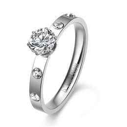 Anillo De Titanio Para Mujer Con Diamantes De Imitación, Calidad Y Cantidad Garantizadas
