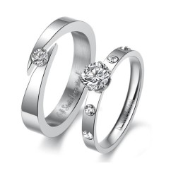 Anillo De Titanio Para Mujer Con Diamantes De Imitación, Calidad Y Cantidad Garantizadas