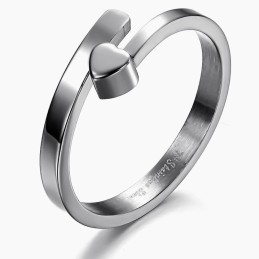 Anillo De Titanio Con Forma De Corazón Para Mujer, El Rey De La Cantidad