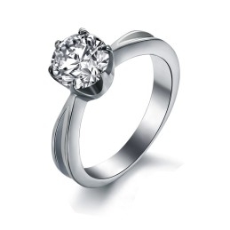 Anillo De Titanio Femenino De Calidad Con Diamantes De Imitación, La Reina De La Calidad.