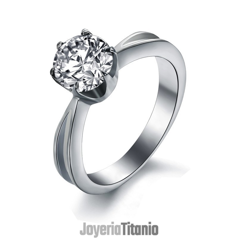 Anillo De Titanio Femenino De Calidad Con Diamantes De Imitación, La Reina De La Calidad.