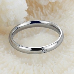Anillo De Titanio Femenino De Calidad Confiable Con Diamantes De Imitación