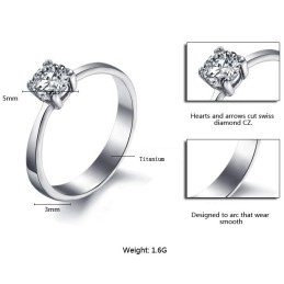 Anillo De Titanio Para Mujer Con Diamantes De Imitación, Calidad Y Cantidad Garantizadas