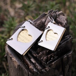 Collar De Titanio Para Parejas, Carta De Amor Exclusiva Para Parejas