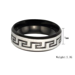 Anillo De Titanio Negro De Calidad Superior