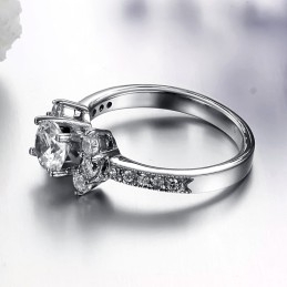 Anillo De Titanio Con Corte De Corazón Y Flecha Para Mujer, Con Diamantes De Imitación, De Gran Variedad
