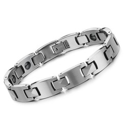 Pulsera Magnética De Titanio Para La Salud Masculina, Fácil De Usar
