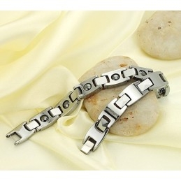 Pulsera Magnética De Titanio Para La Salud Masculina, Fácil De Usar