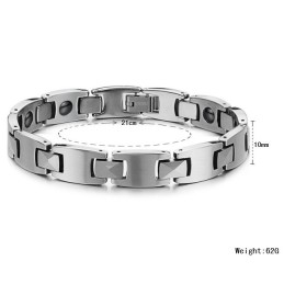 Pulsera Magnética De Titanio Para La Salud Masculina, Fácil De Usar