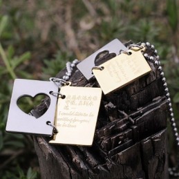 Collar De Titanio Para Parejas, Carta De Amor Exclusiva Para Parejas