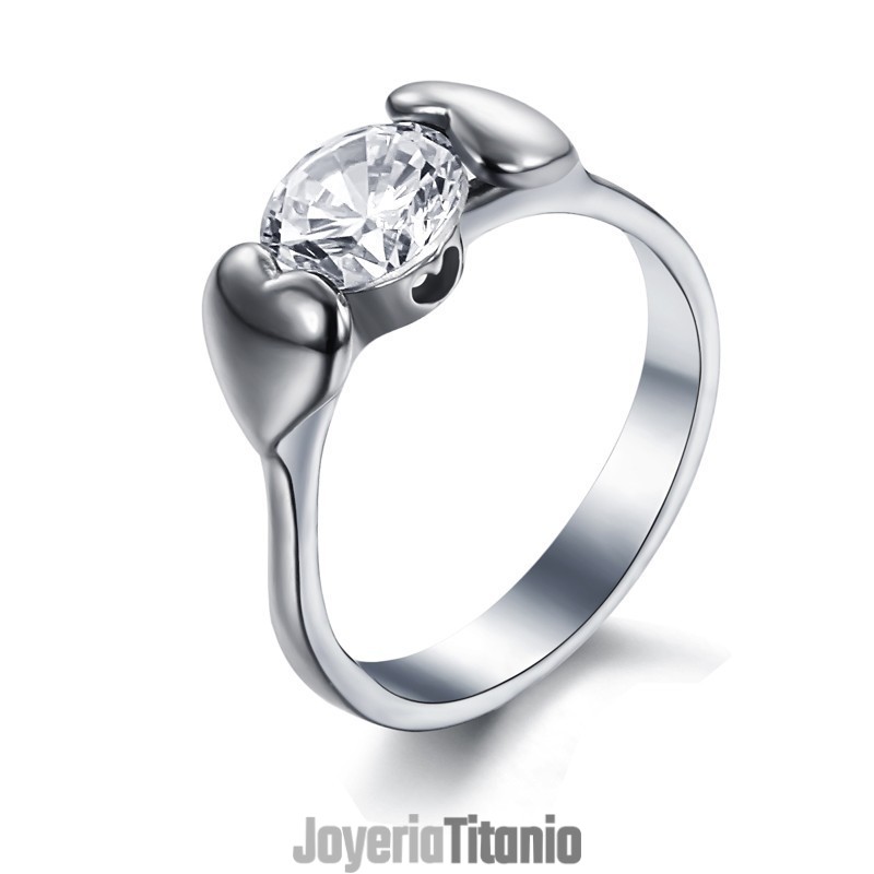 Anillo De Titanio Femenino De Calidad Estable Con Diamantes De Imitación Anillo De Titanio Femenino De Calidad Estable Con Diamantes De Imitación