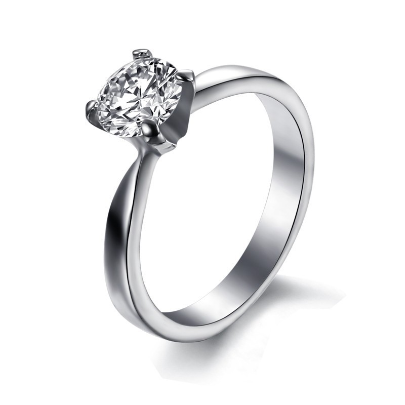 Anillo De Titanio Para Mujer Con Diamantes De Imitación Y Rendimiento Confiable