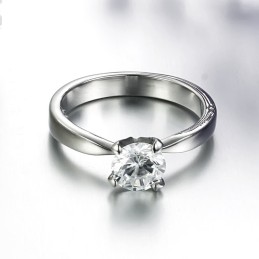 Anillo De Titanio Para Mujer Con Diamantes De Imitación Y Rendimiento Confiable