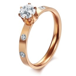 Anillo De Titanio Para Mujer Con Diamantes De Imitación, Calidad Y Cantidad Garantizadas