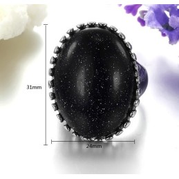 Anillo De Titanio Y Cuarcita Exagerado Con Especificaciones Completas