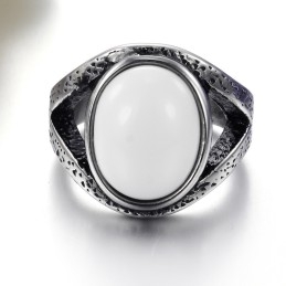 Anillo De Titanio Con Ónix Exagerado, Muy Vendido En Todo El Mundo