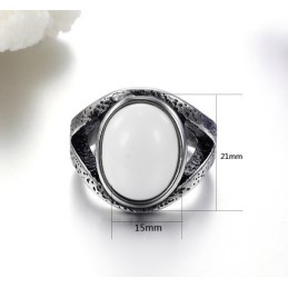 Anillo De Titanio Con Ónix Exagerado, Muy Vendido En Todo El Mundo