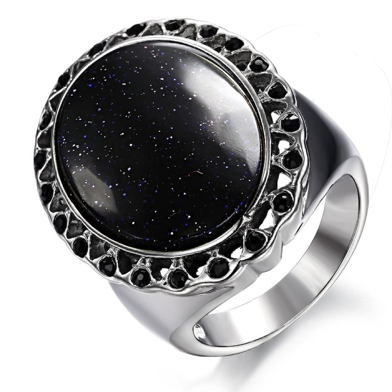 Anillo De Cuarzo Y Titanio Exagerado Con Especificaciones Completas