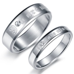 Anillo De Titanio Exquisito De Calidad Estable Para Amantes