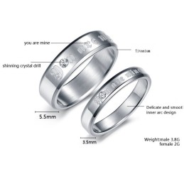 Anillo De Titanio Exquisito De Calidad Estable Para Amantes