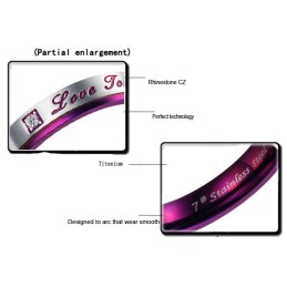 Anillo De Titanio Morado De Calidad Superior Para Enamorados