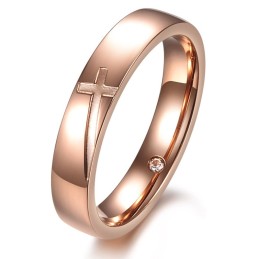 Anillo De Titanio Cruzado Para Amantes Para Disfrutar De Una Alta Reputación En El País Y En El Extranjero