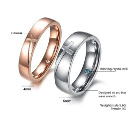 Anillo De Titanio Cruzado Para Amantes Para Disfrutar De Una Alta Reputación En El País Y En El Extranjero