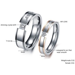 Conocido Por Su Excelente Calidad De Anillo De Titanio Para Amantes.