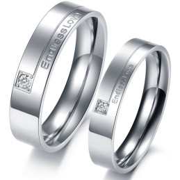 Anillo De Titanio "Amor Infinito" Con Calidad Y Cantidad Garantizadas Para Enamorados.