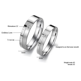 Anillo De Titanio "Amor Infinito" Con Calidad Y Cantidad Garantizadas Para Enamorados.