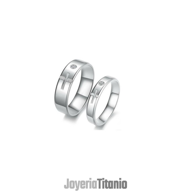 Anillo De Titanio Con Cruz De Calidad Estable Para Amantes Anillo De Titanio Con Cruz De Calidad Estable Para Amantes
