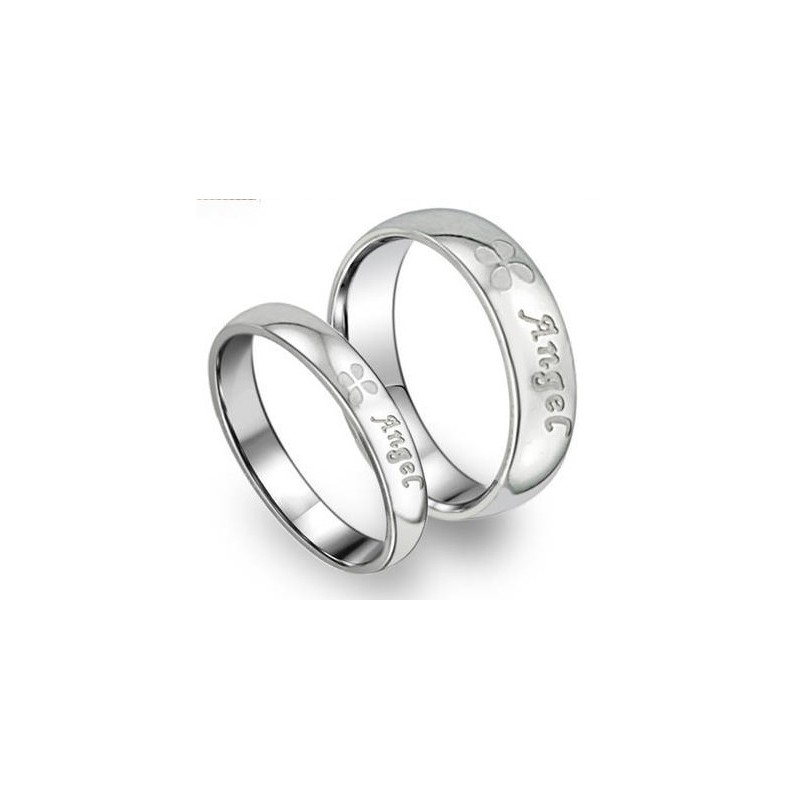 Anillo De Titanio Con Forma De Trébol De Calidad Superior Para Amantes Anillo De Titanio Con Forma De Trébol De Calidad Superior Para Amantes